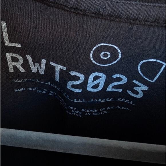 RWT2023 Black Beyonce Renaissance World Tour Short Sleeve T-shirt, Size L - Picture 3 of 5